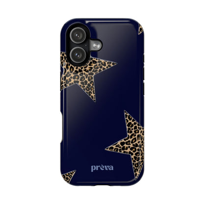 Navy Leopard Star Phone Case