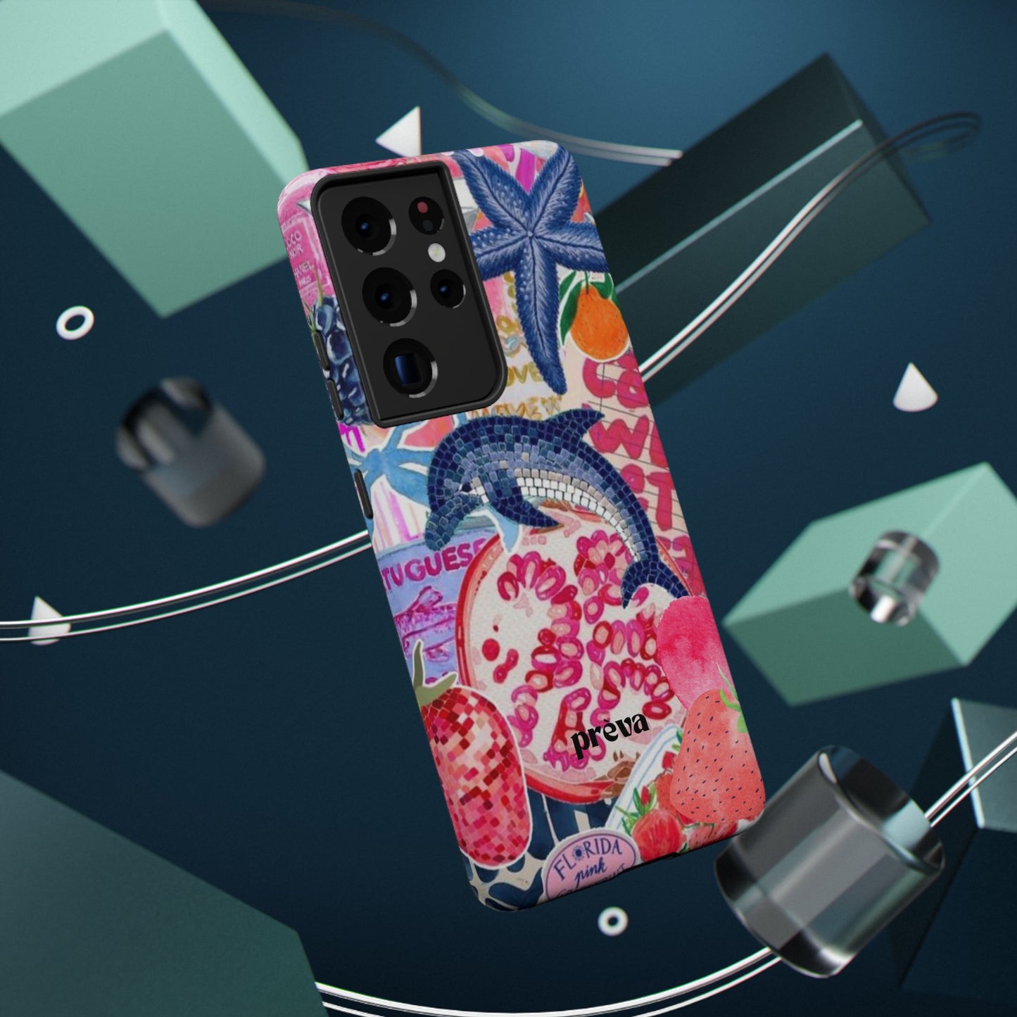 Dolphin Tropics Collage Phone Case