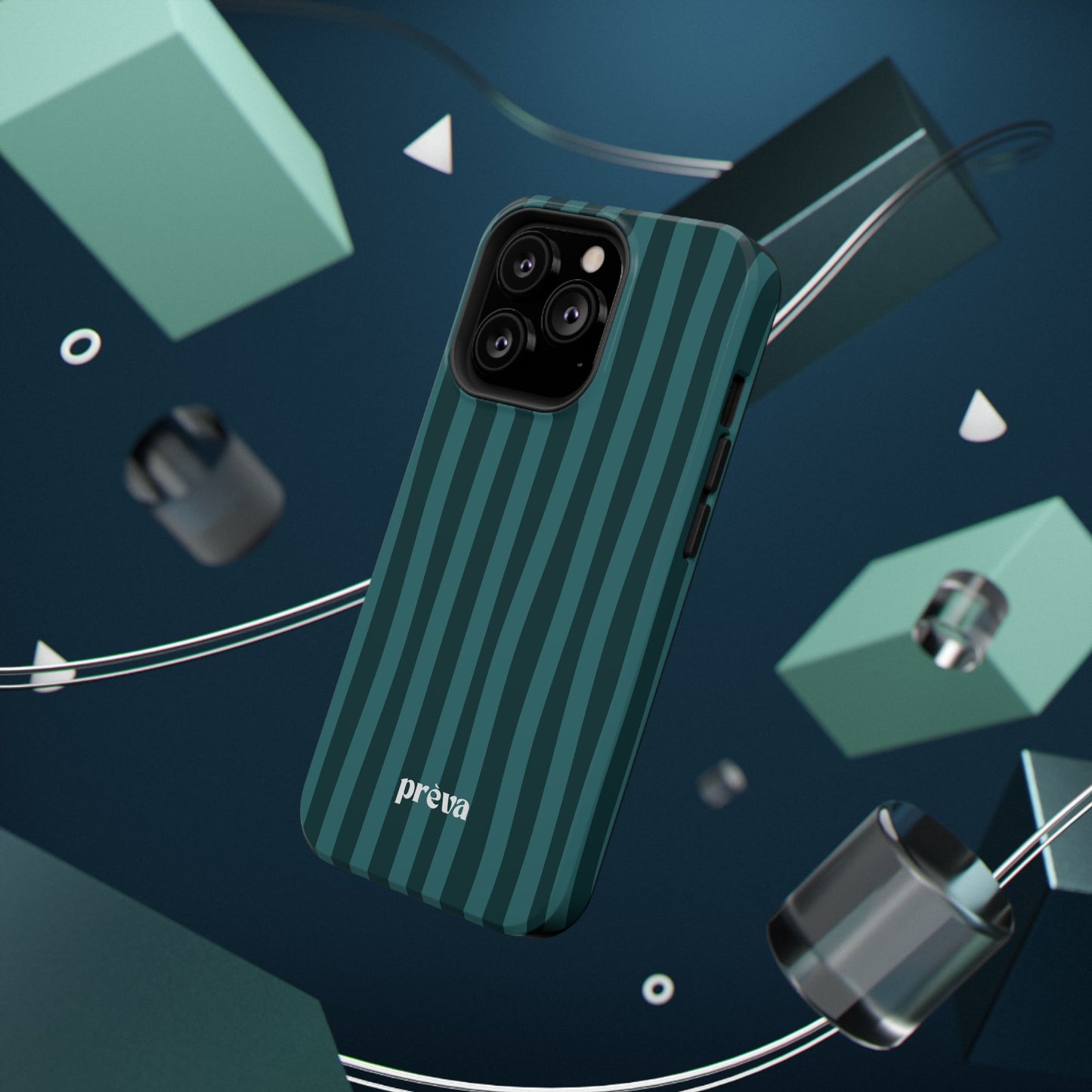 Dark Stripes Turquoise Phone Case