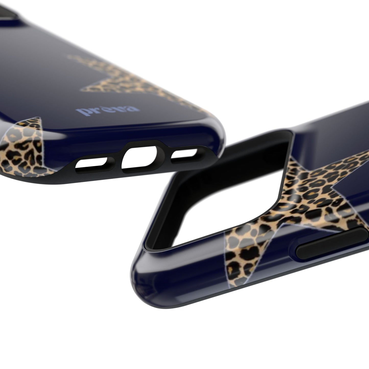 Navy Leopard Star Phone Case