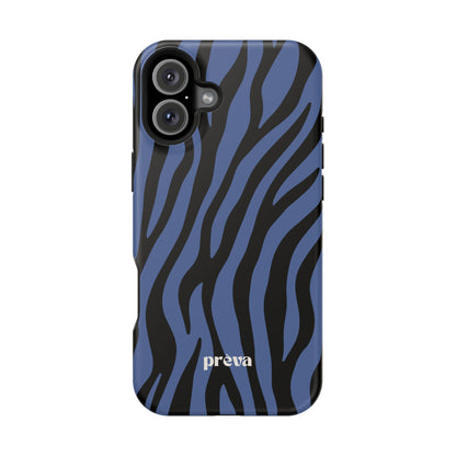 Blue & Black Zebra Stripe Phone Case