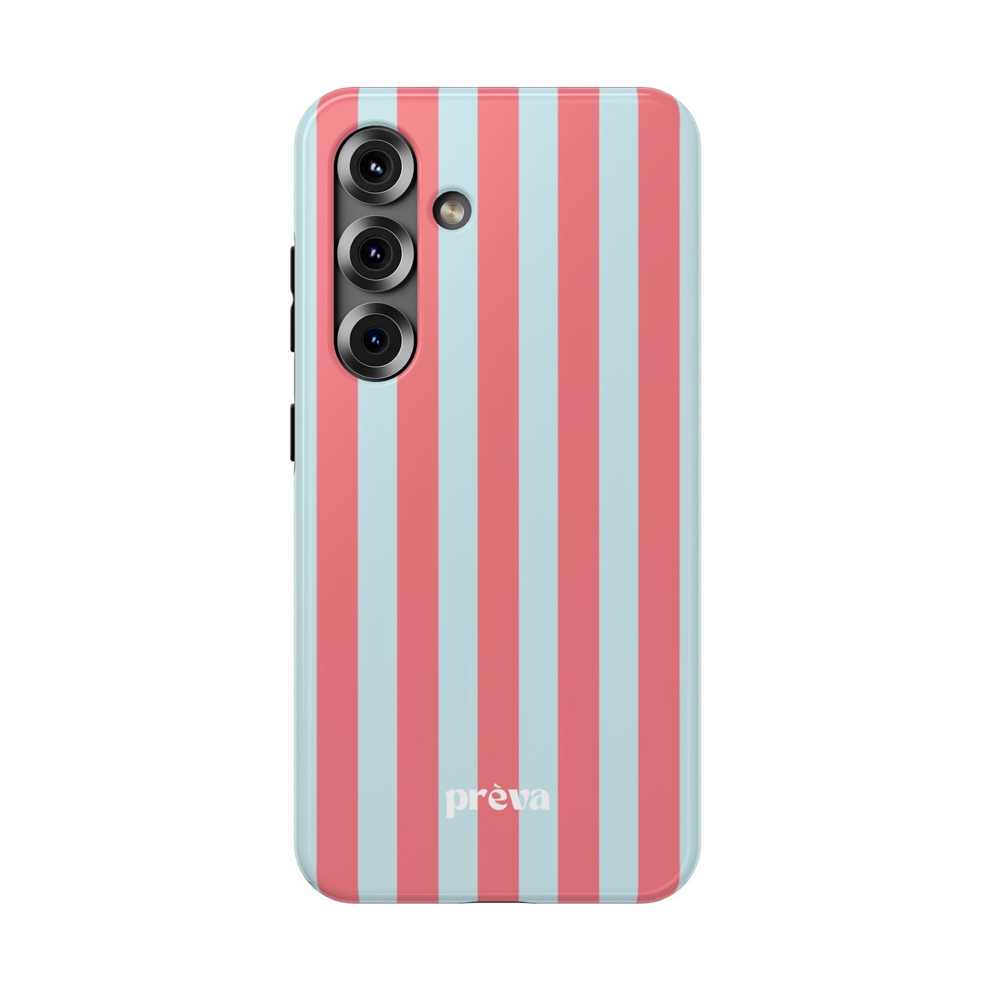 Coral & Teal Stripes Phone Case