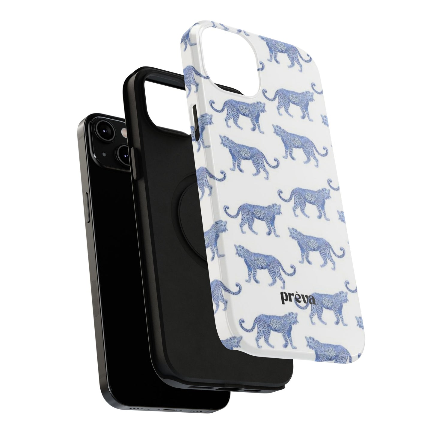 Blue Leopard Pattern Phone Case