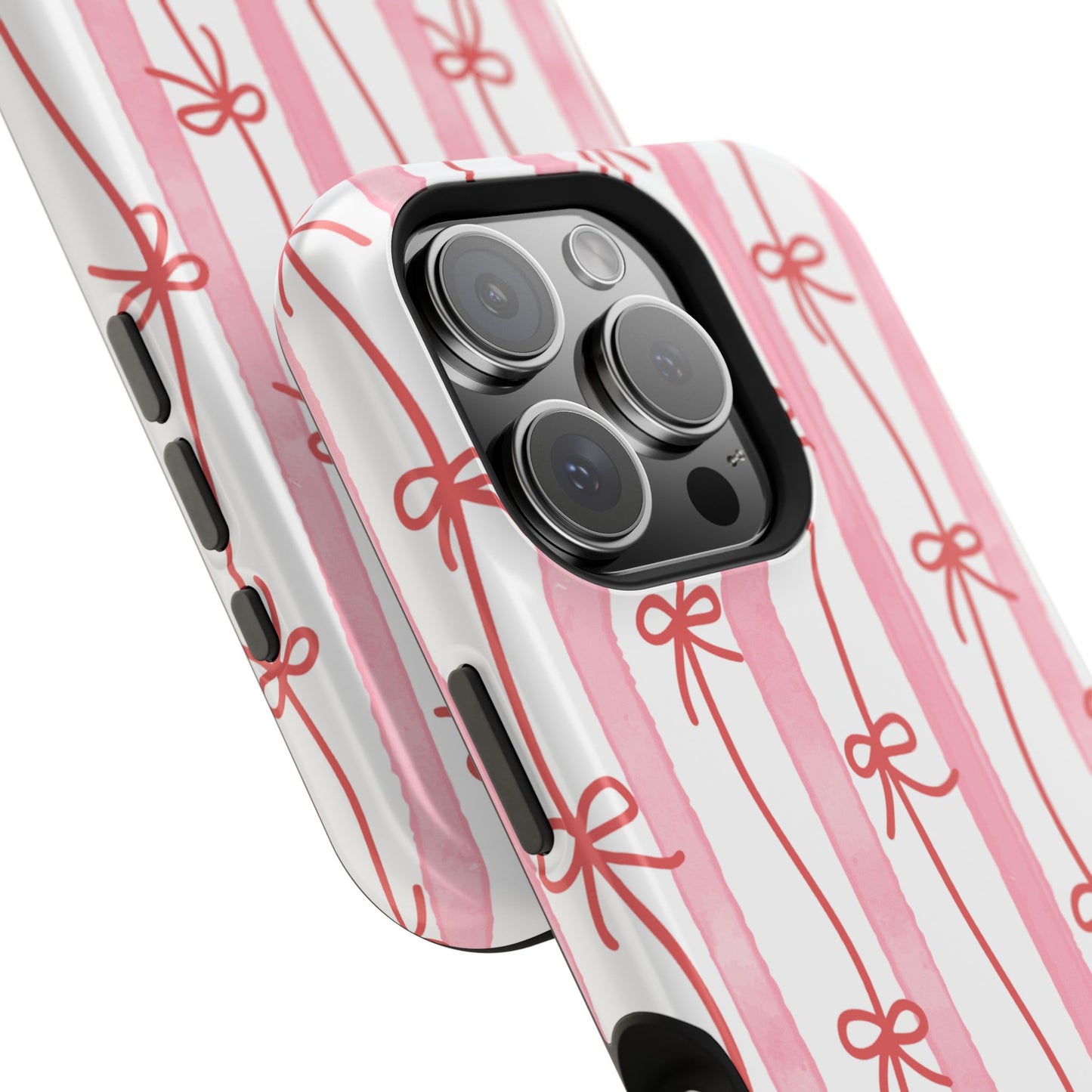 Pink Bow Chain Phone Case