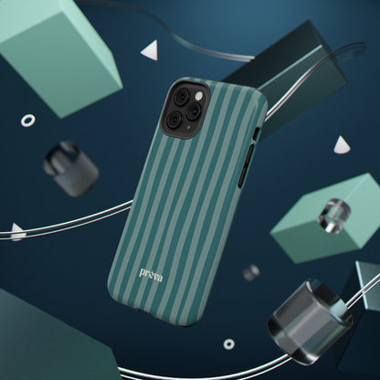 Striped Teal Phone Case
