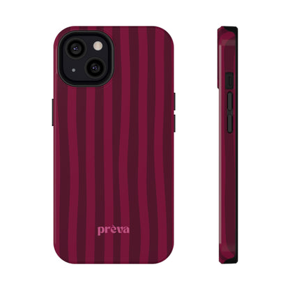 Burgandy Stripes x Ava Dudderar Phone Case