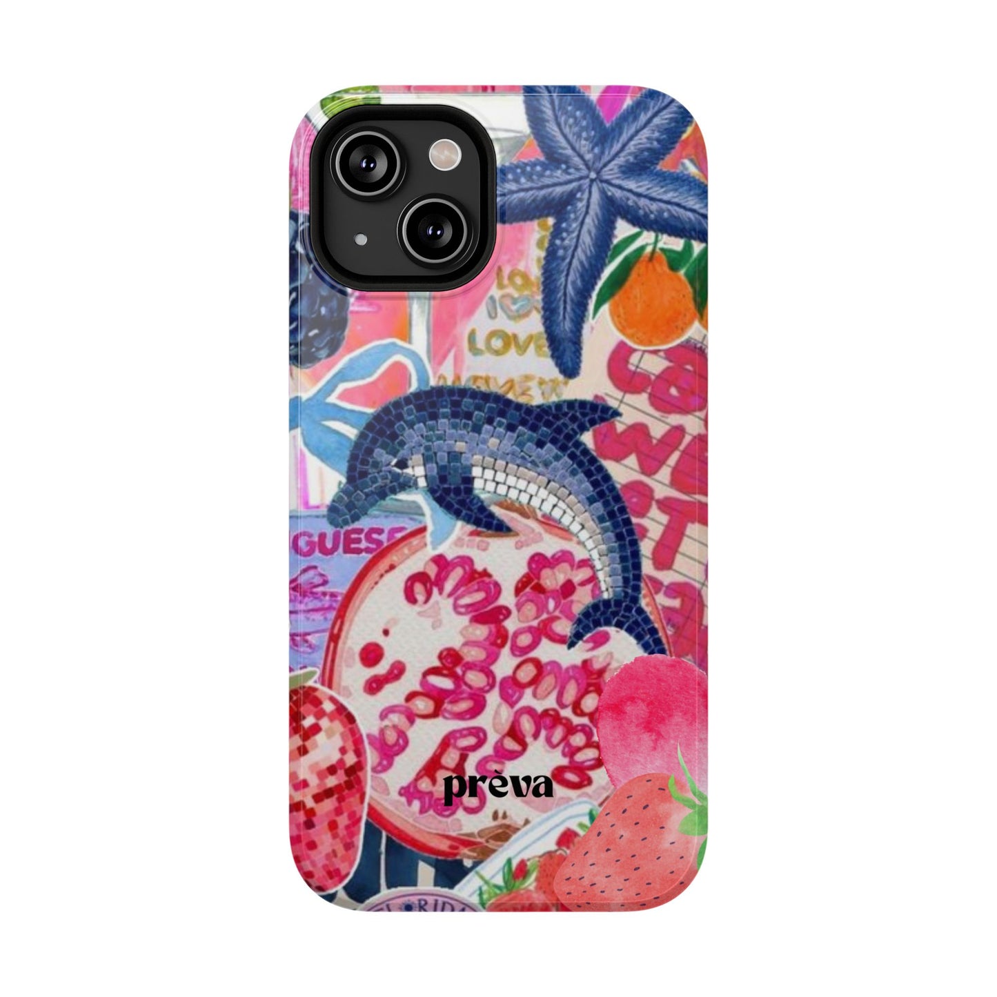 Dolphin Tropics Collage Phone Case