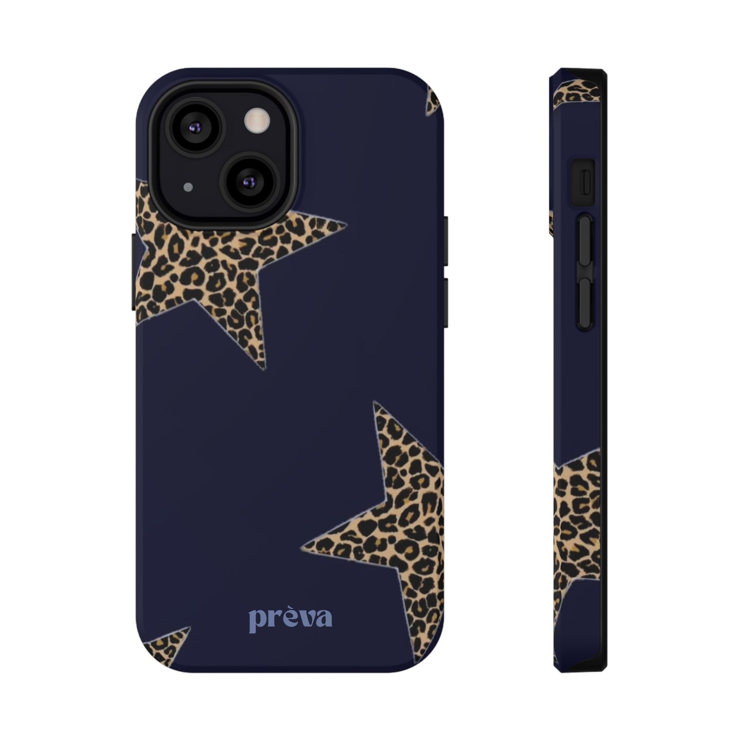 Navy Leopard Star Phone Case