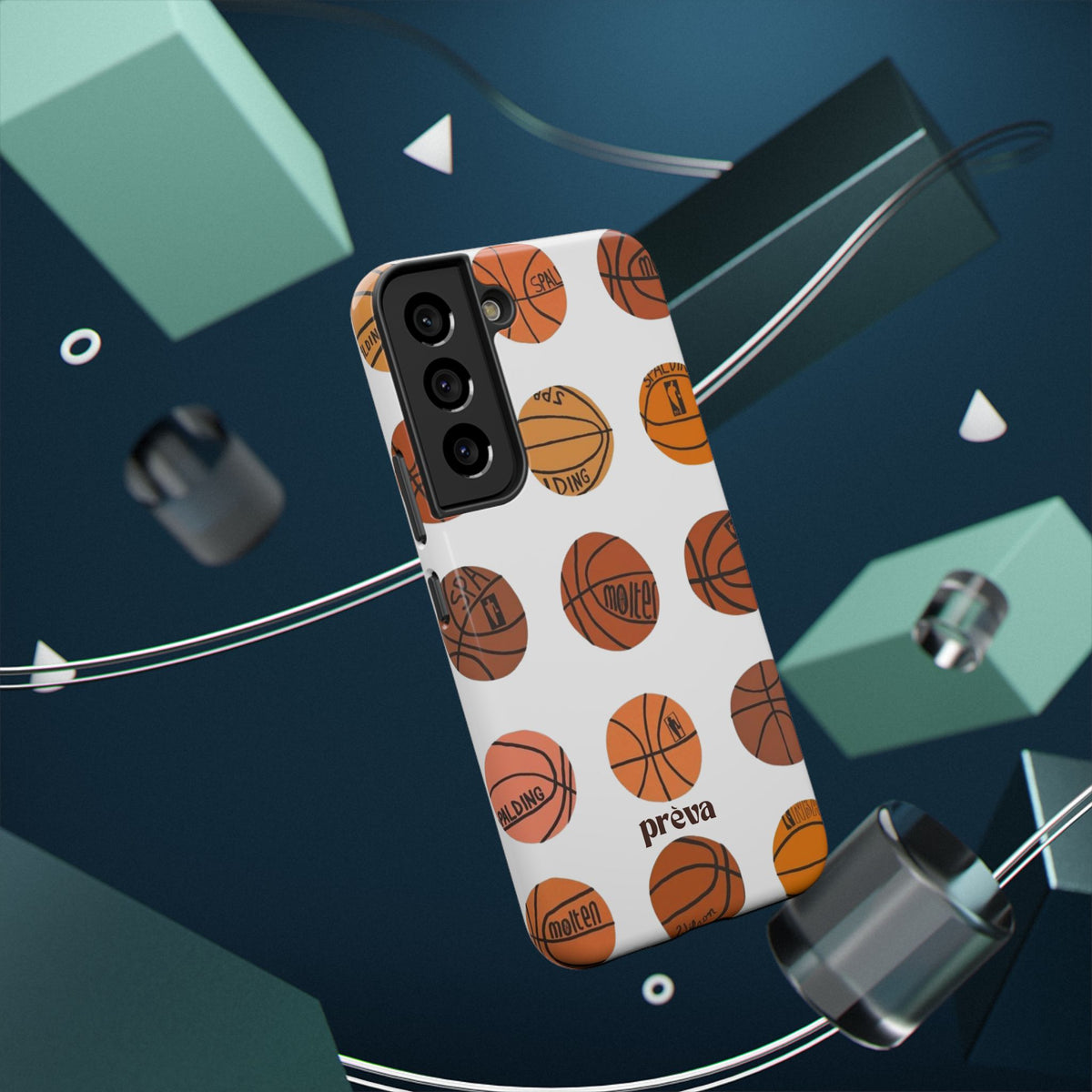 White Basketball Phone Case