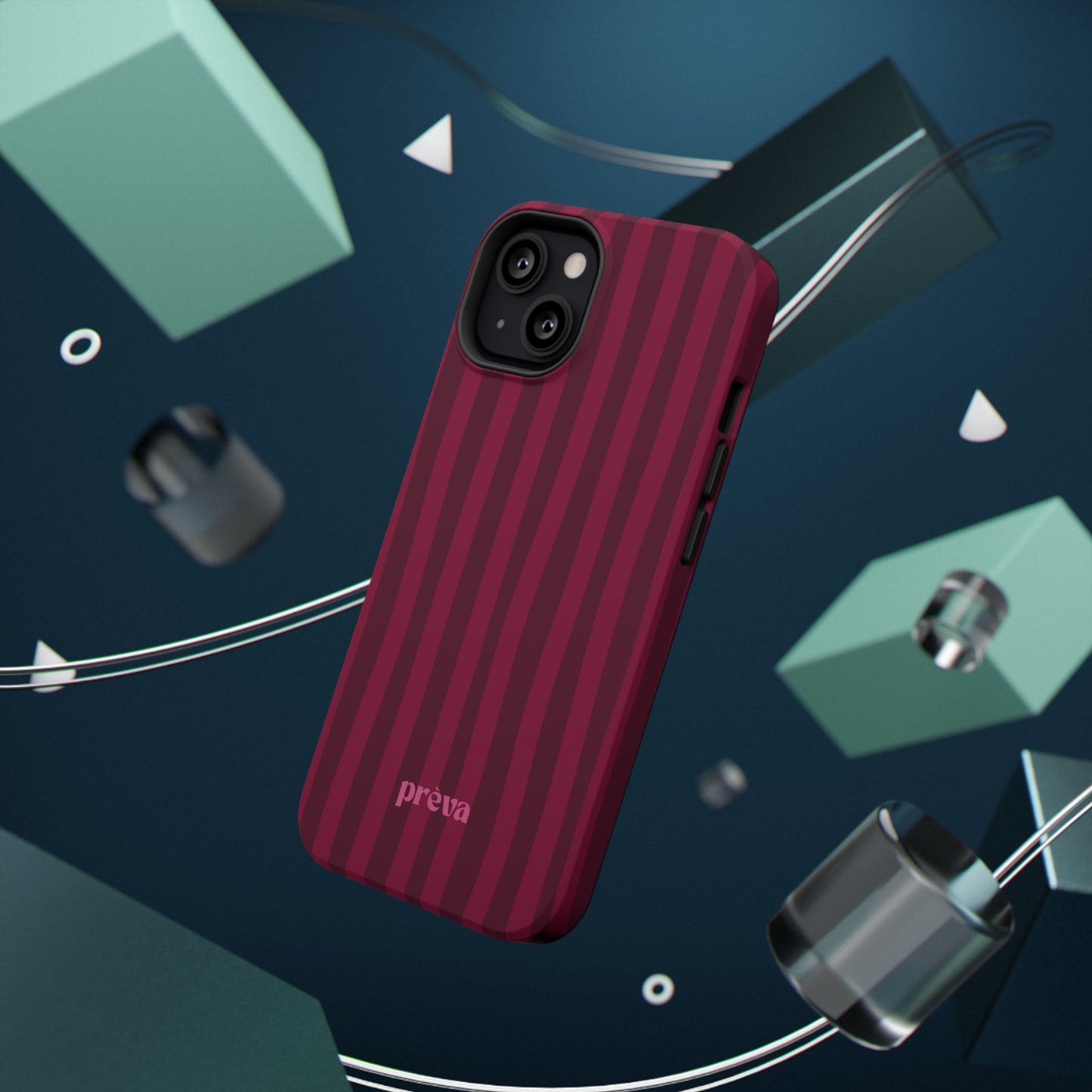 Burgandy Stripes x Ava Dudderar Phone Case