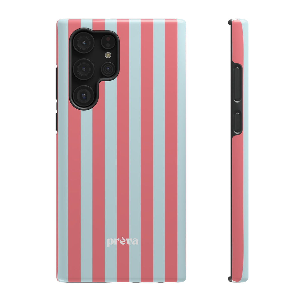 Coral & Teal Stripes Phone Case