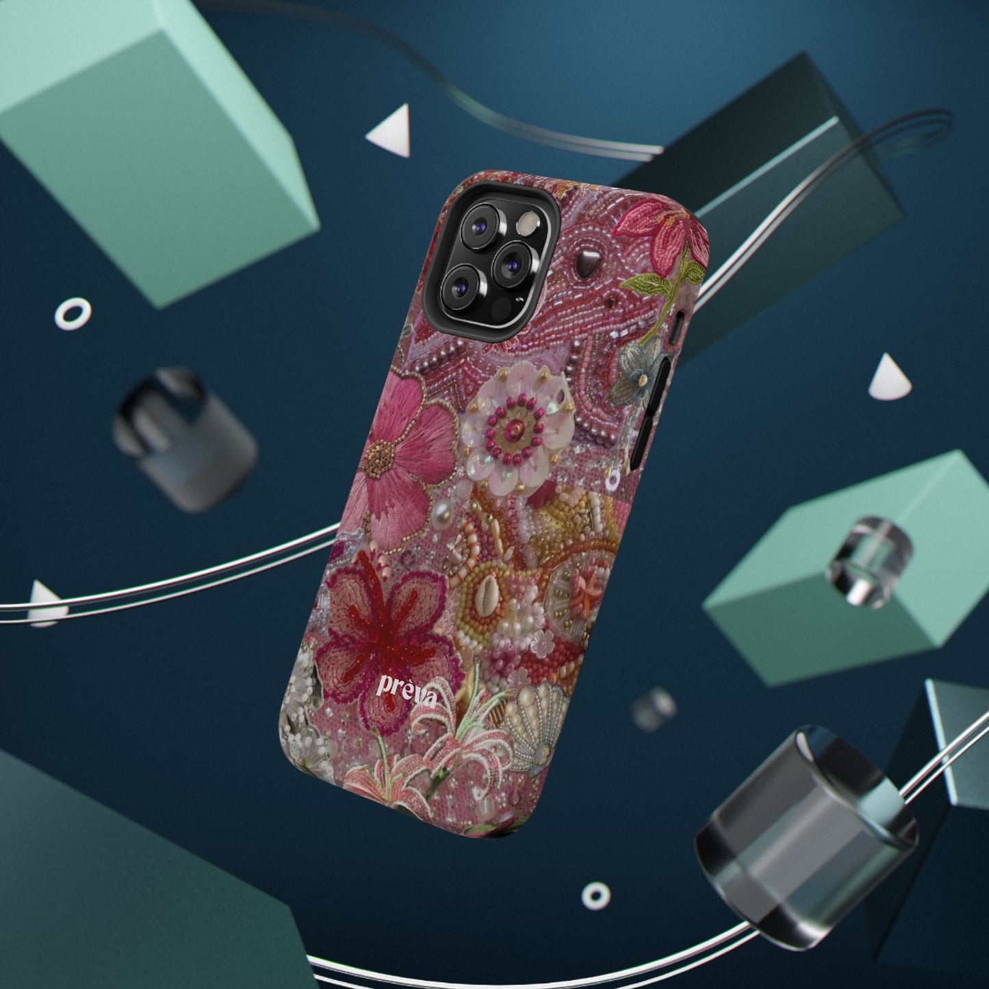 Floral Embroidery Phone Case