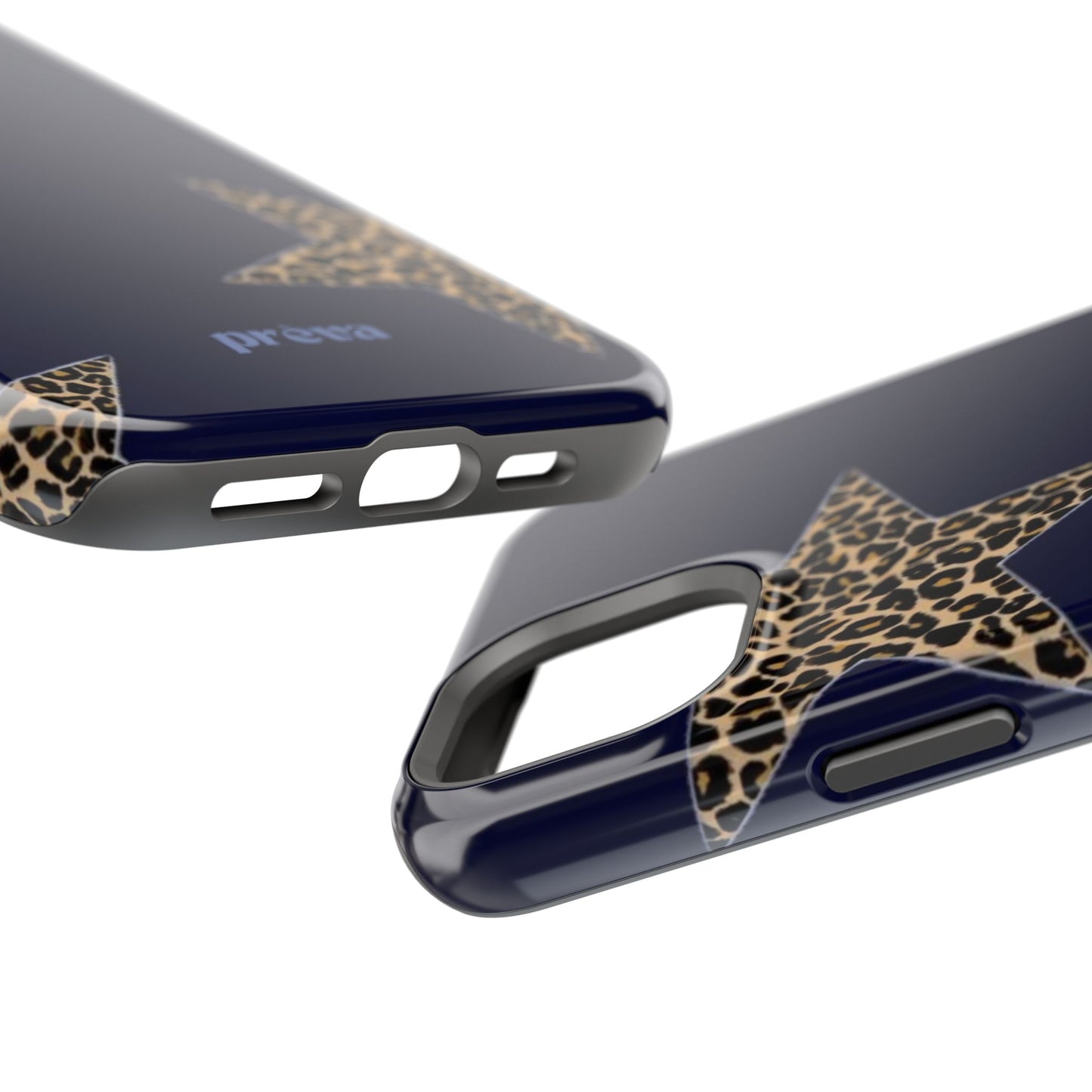 Navy Leopard Star Phone Case