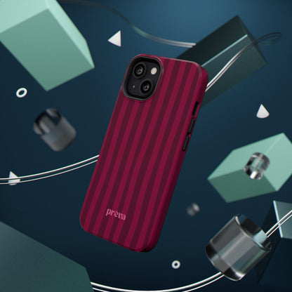Burgandy Stripes x Ava Dudderar Phone Case