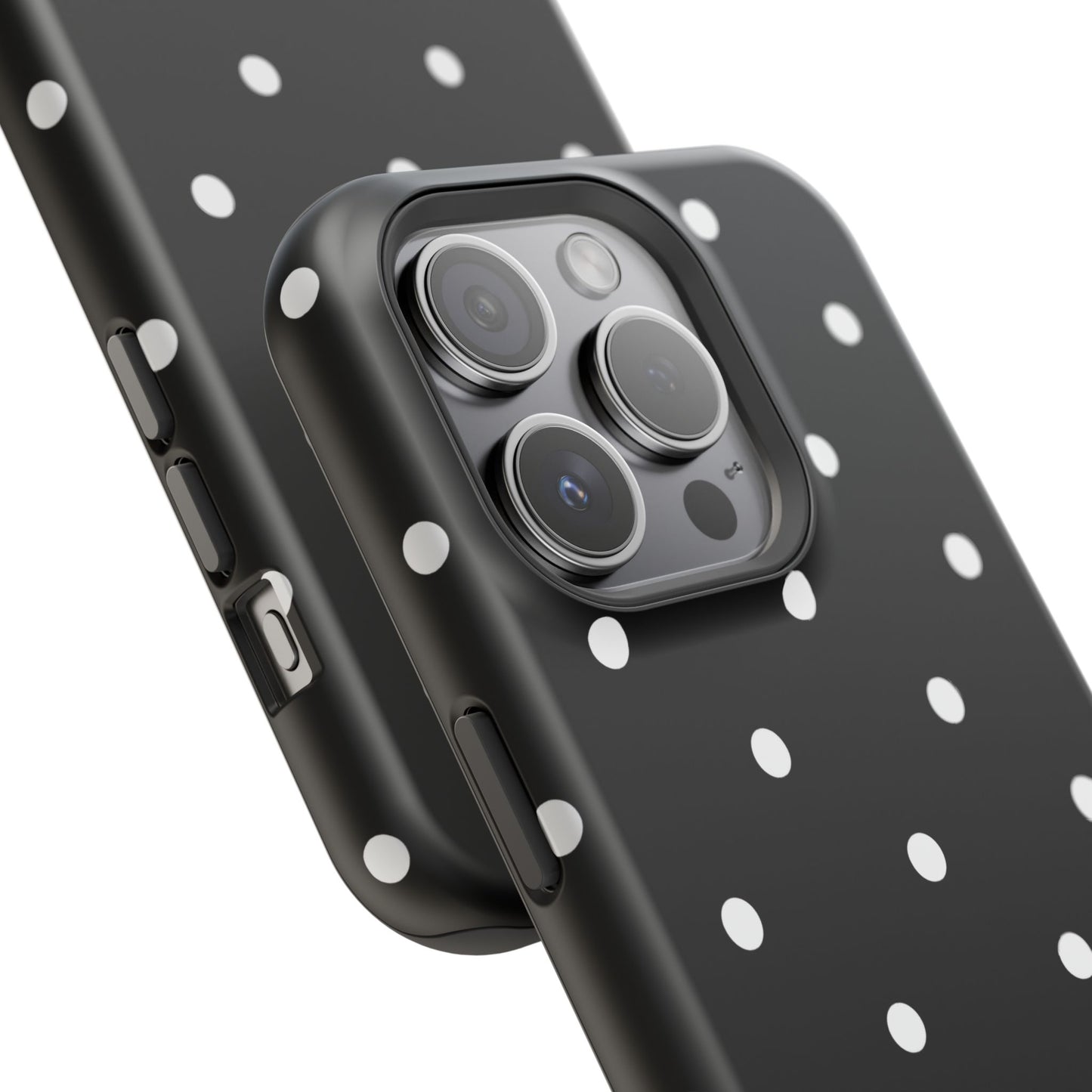 Black with White Polka Dots Phone Case