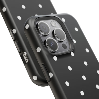 Black with White Polka Dots Phone Case