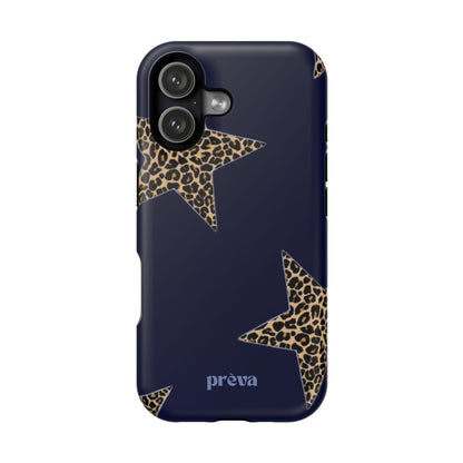 Navy Leopard Star Phone Case