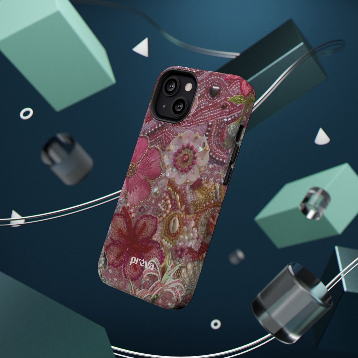 Floral Embroidery Phone Case