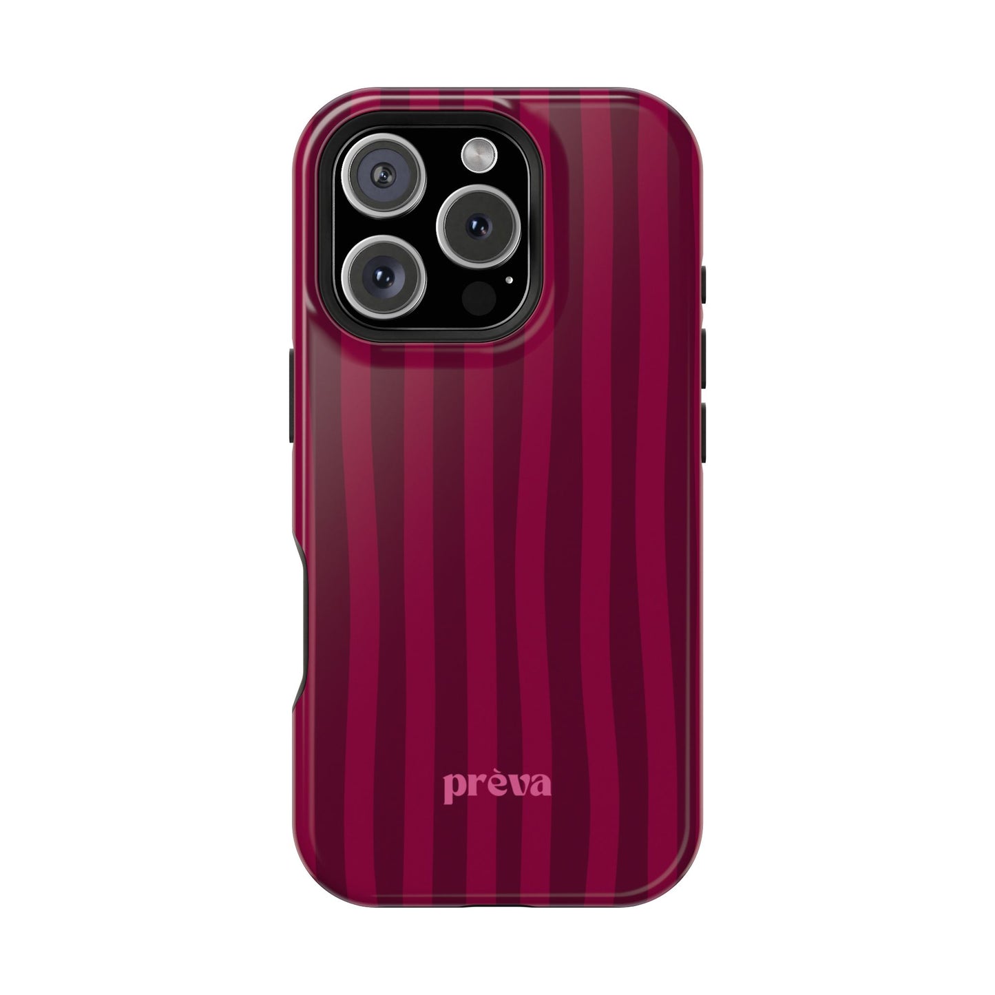 Burgandy Stripes x Ava Dudderar Phone Case