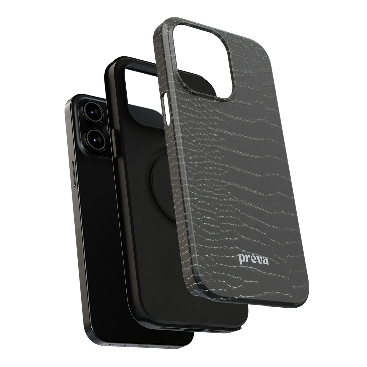Black Croc Phone Case