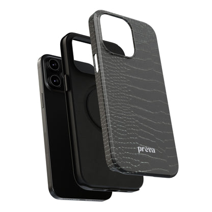 Black Croc Phone Case