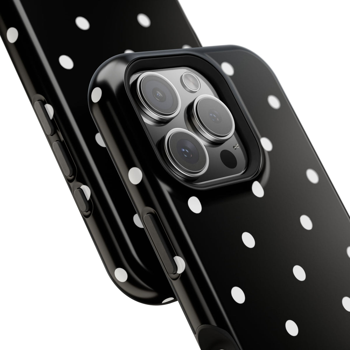 Black with White Polka Dots Phone Case