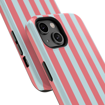 Coral & Teal Stripes Phone Case