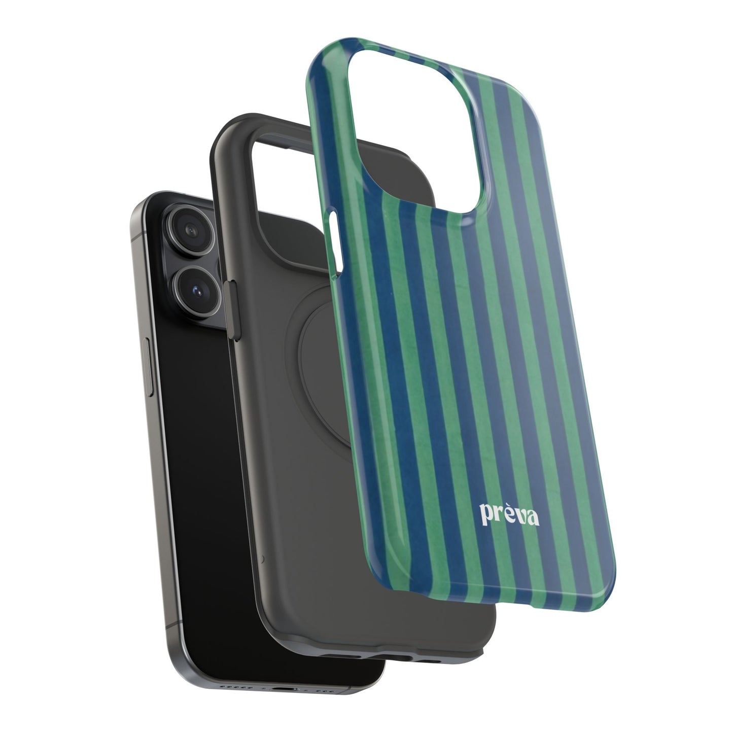Green & Blue Stripes Phone Case