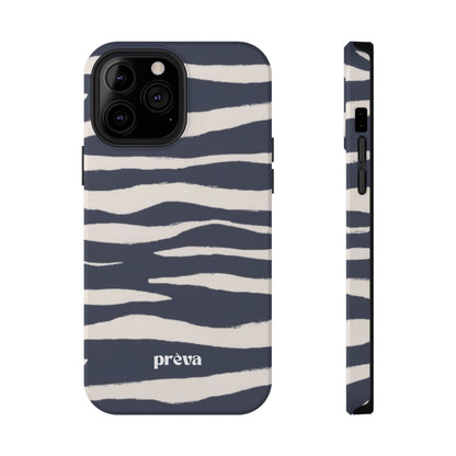 Navy & Cream Zebra Phone Case