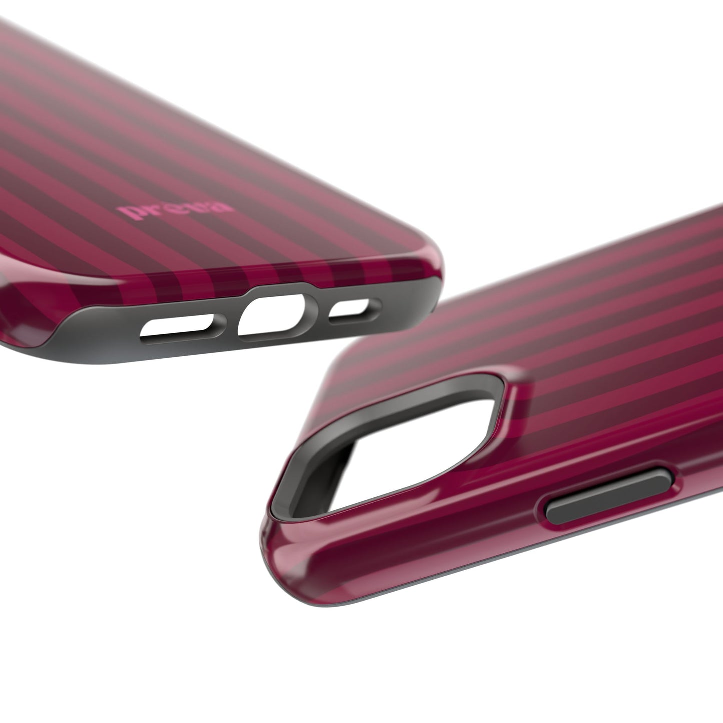 Burgandy Stripes x Ava Dudderar Phone Case