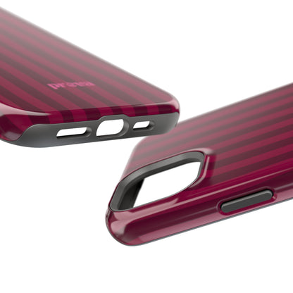 Burgandy Stripes x Ava Dudderar Phone Case