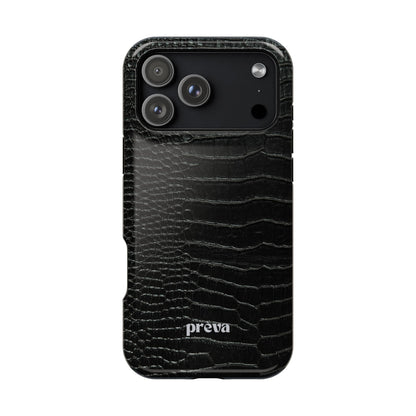 Black Croc Phone Case