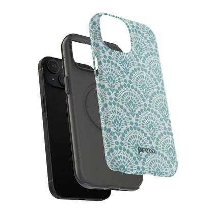 Aqua Lace Pattern Phone Case