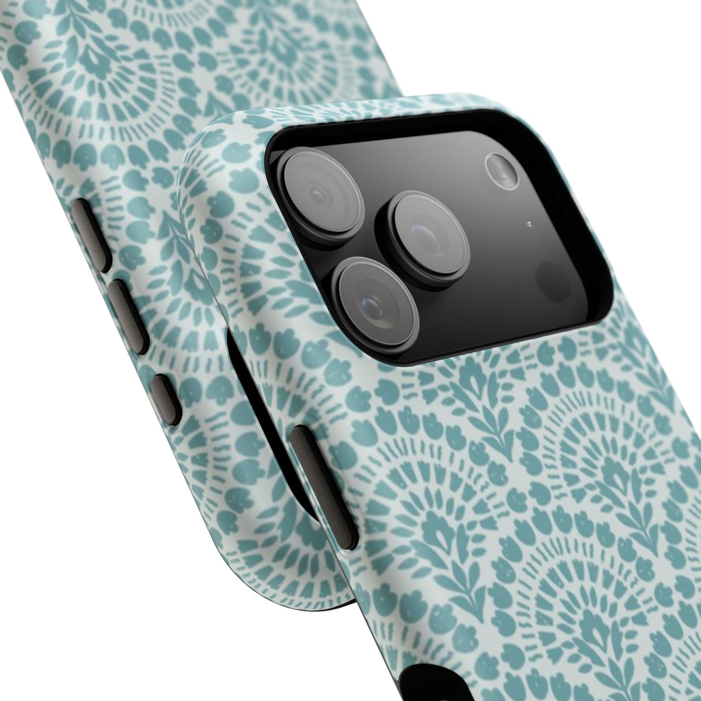 Aqua Lace Pattern Phone Case