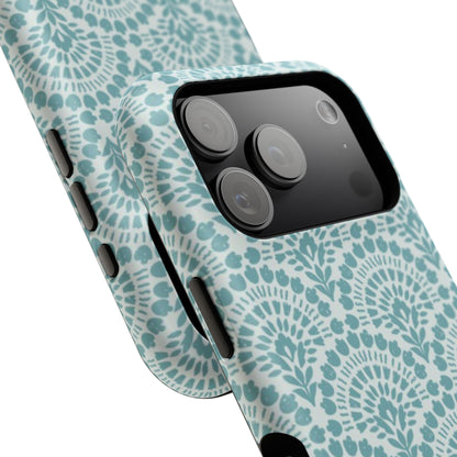 Aqua Lace Pattern Phone Case