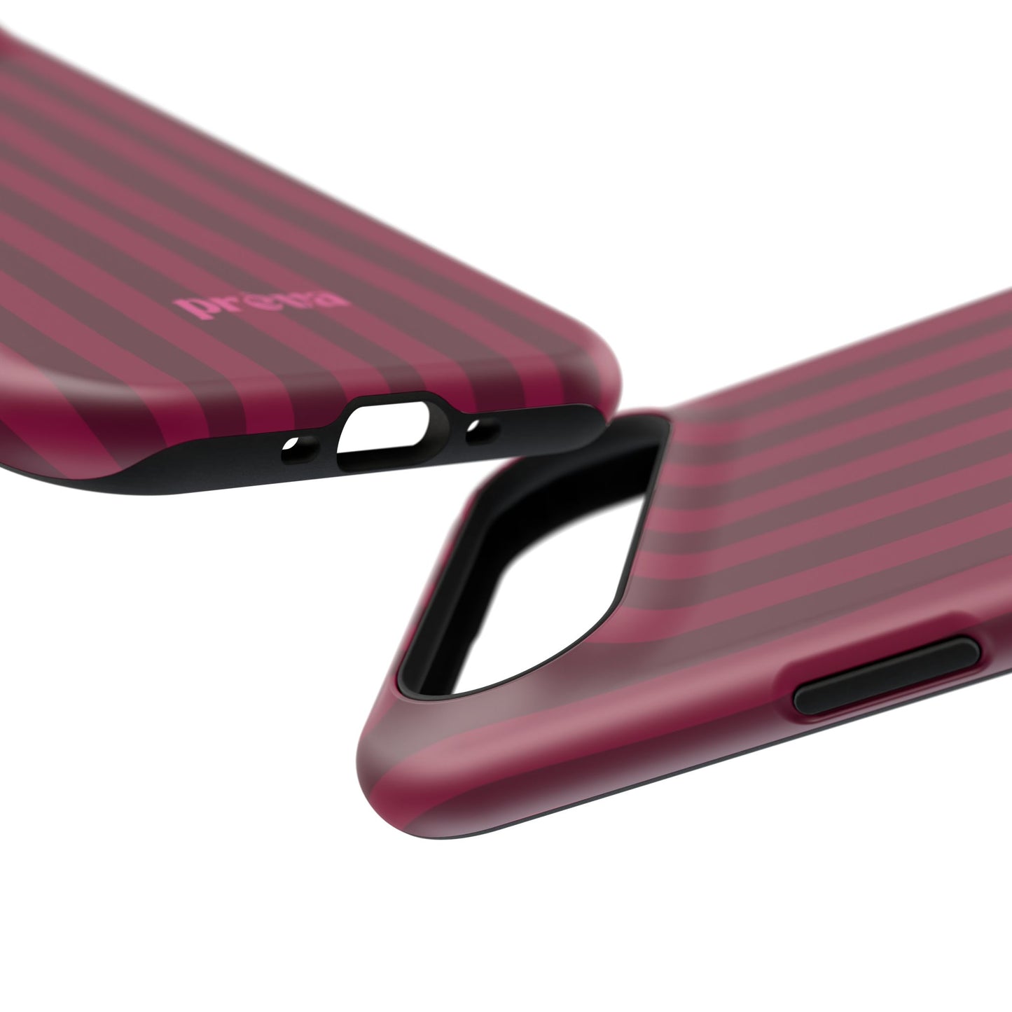 Burgandy Stripes x Ava Dudderar Phone Case