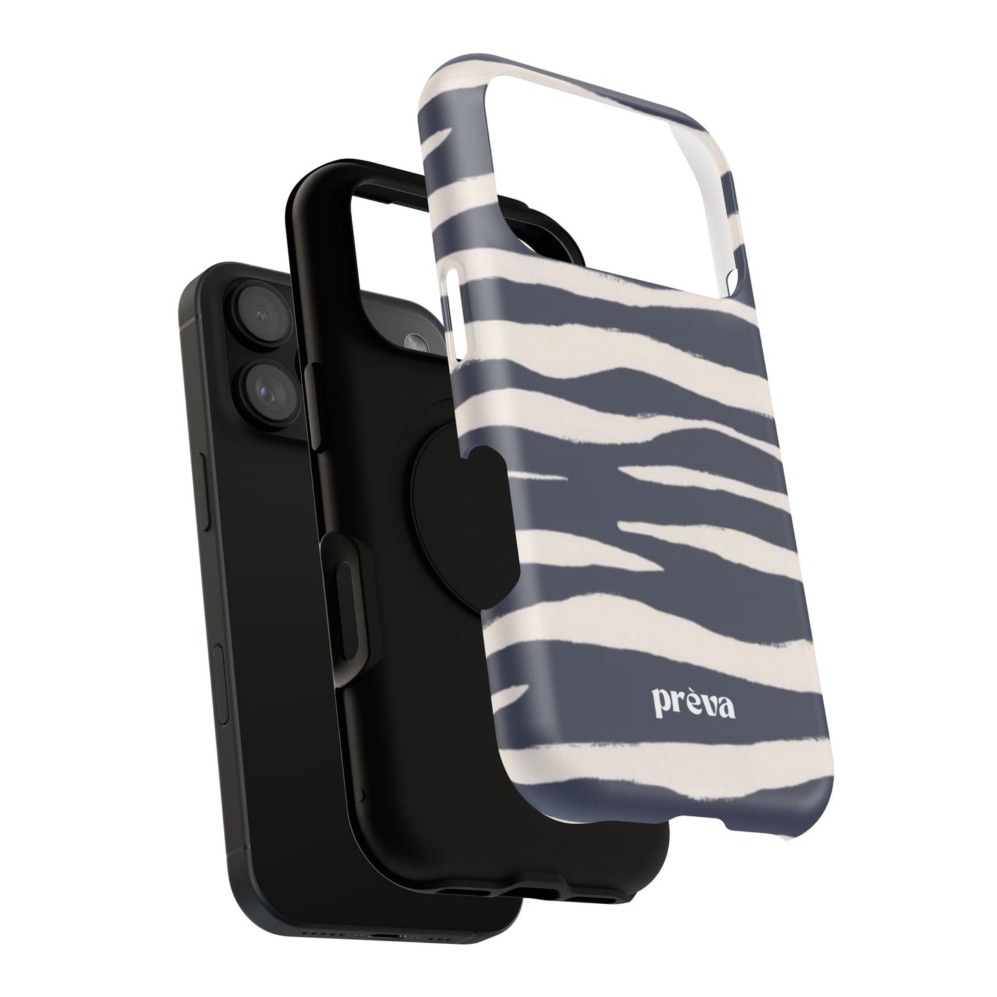 Navy & Cream Zebra Phone Case