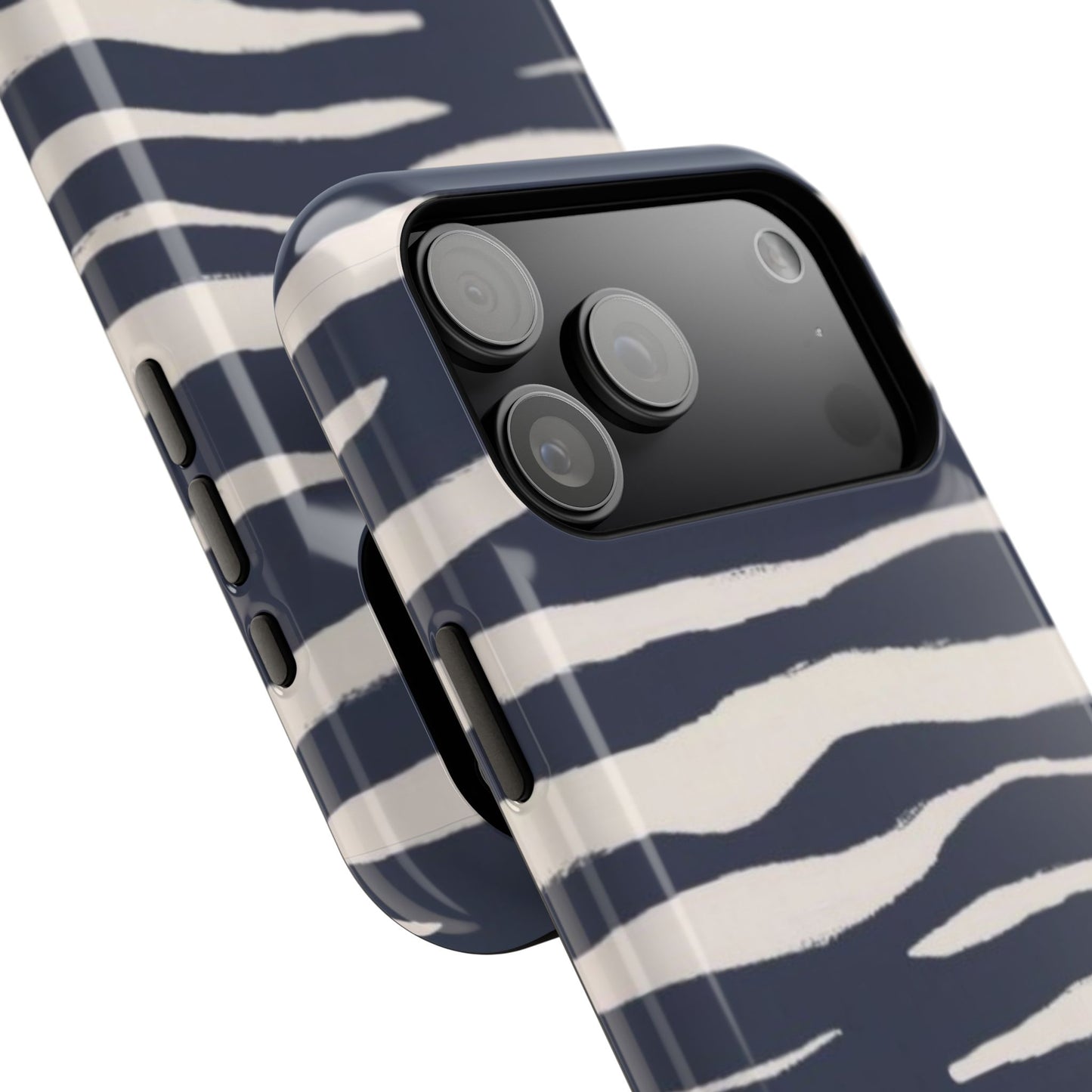 Navy & Cream Zebra Phone Case