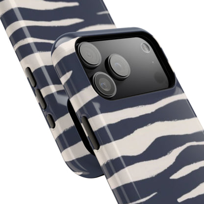 Navy & Cream Zebra Phone Case