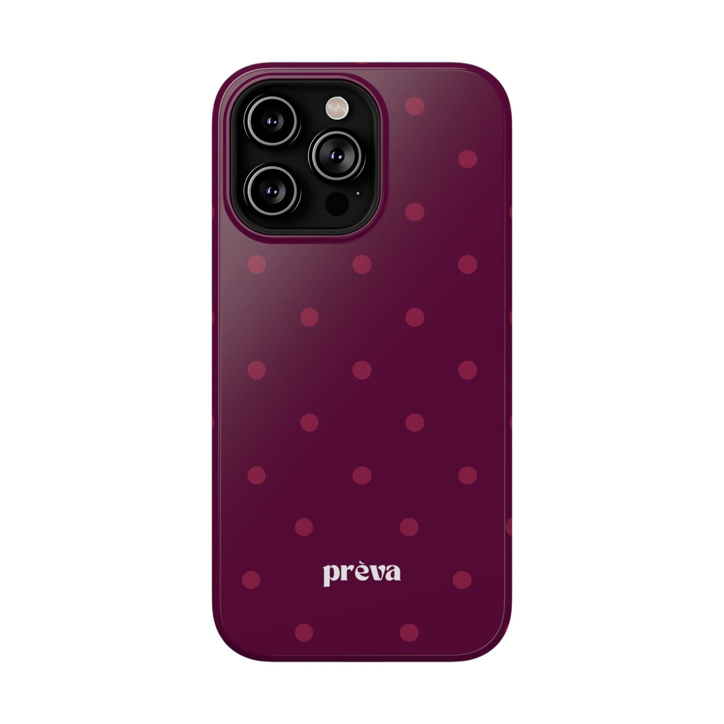 Maroon Polka Dots Phone Case