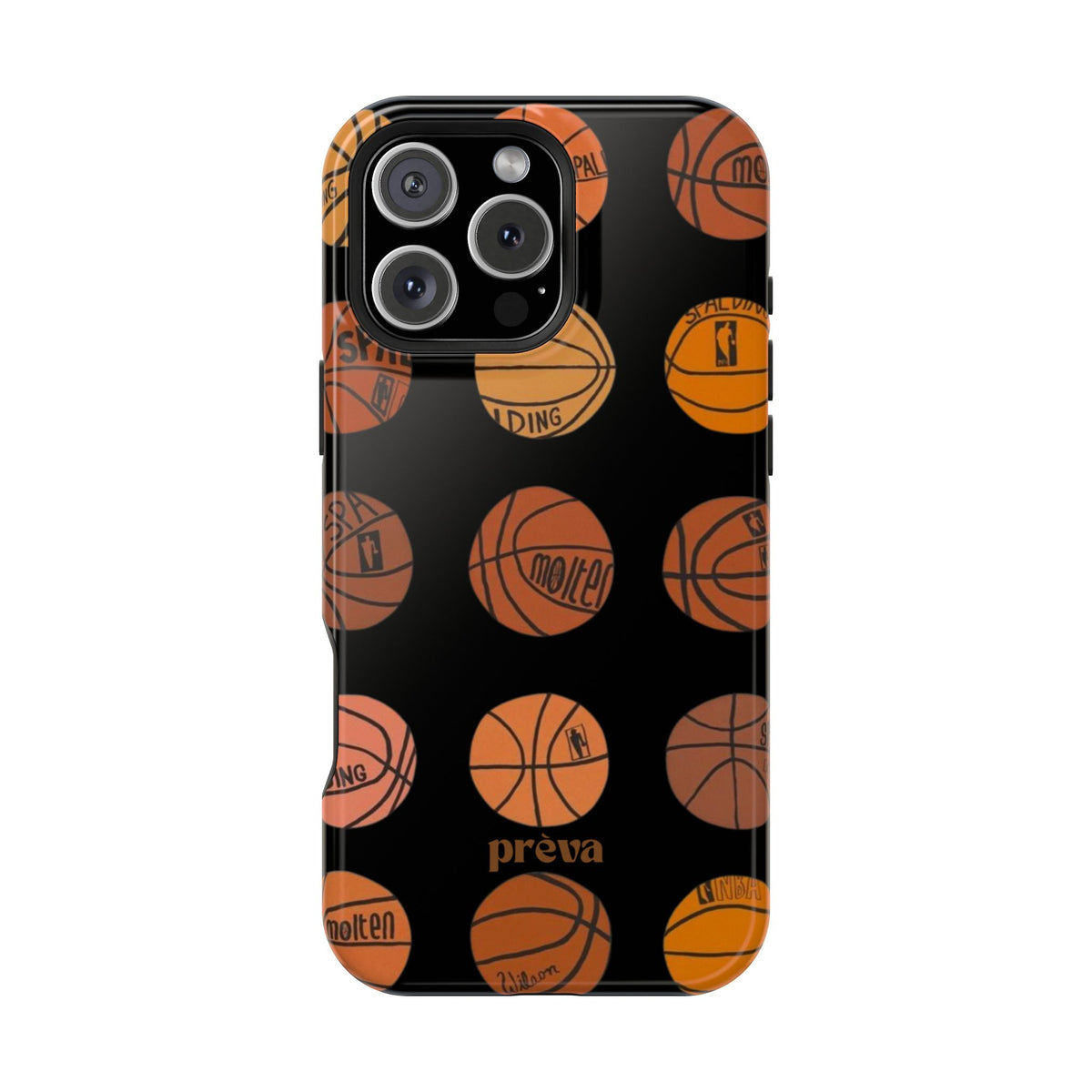 Black Basketball Phone Case