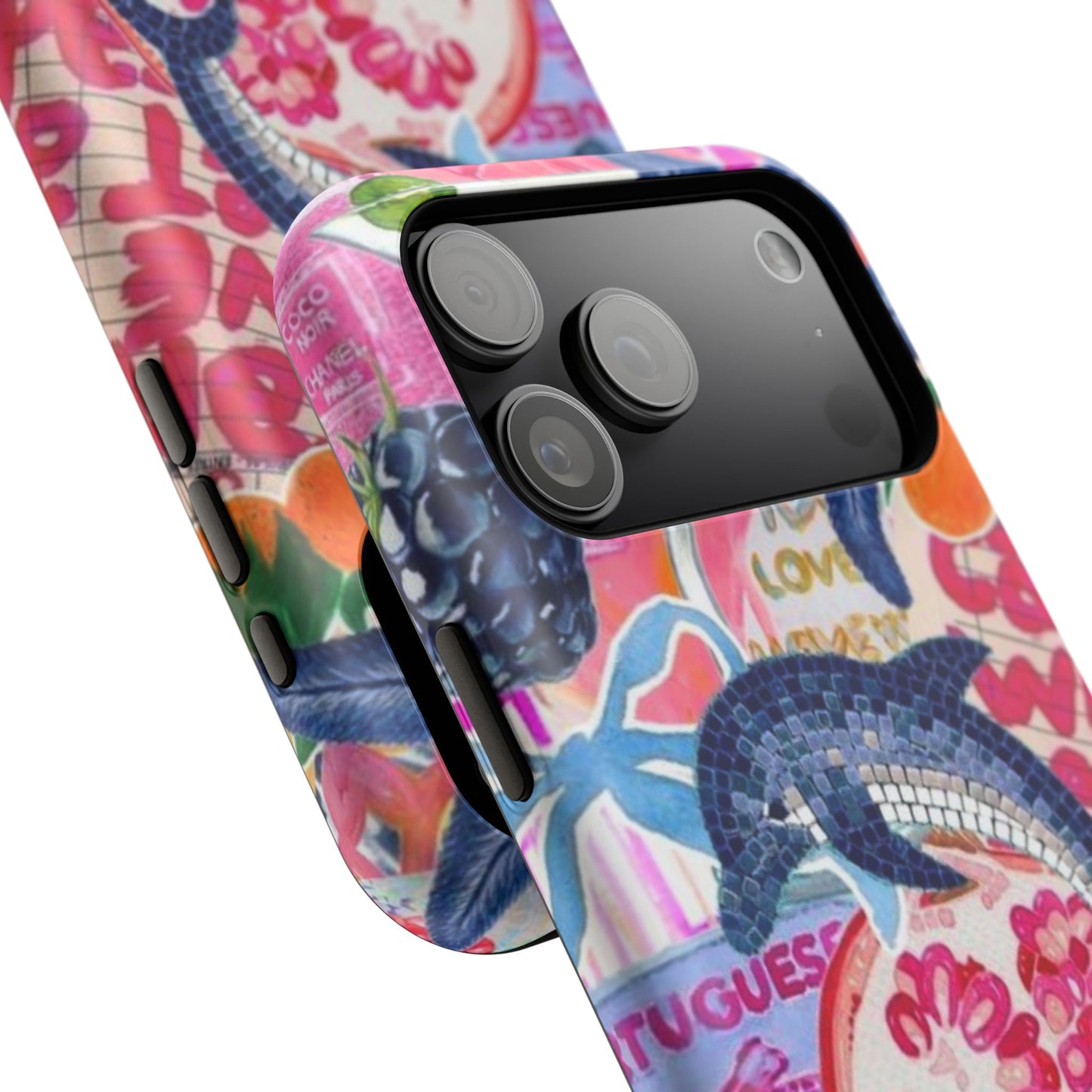Dolphin Tropics Collage Phone Case