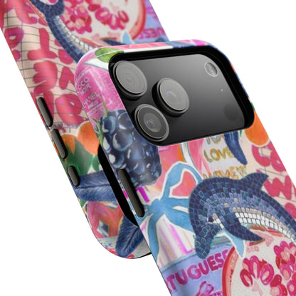 Dolphin Tropics Collage Phone Case