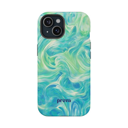 Teal & Green Swirl Phone Case