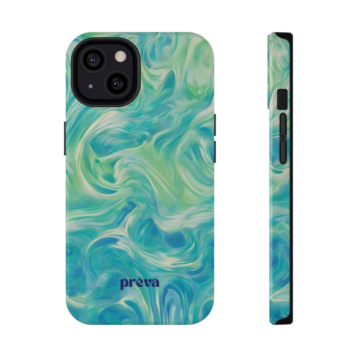 Teal & Green Swirl Phone Case