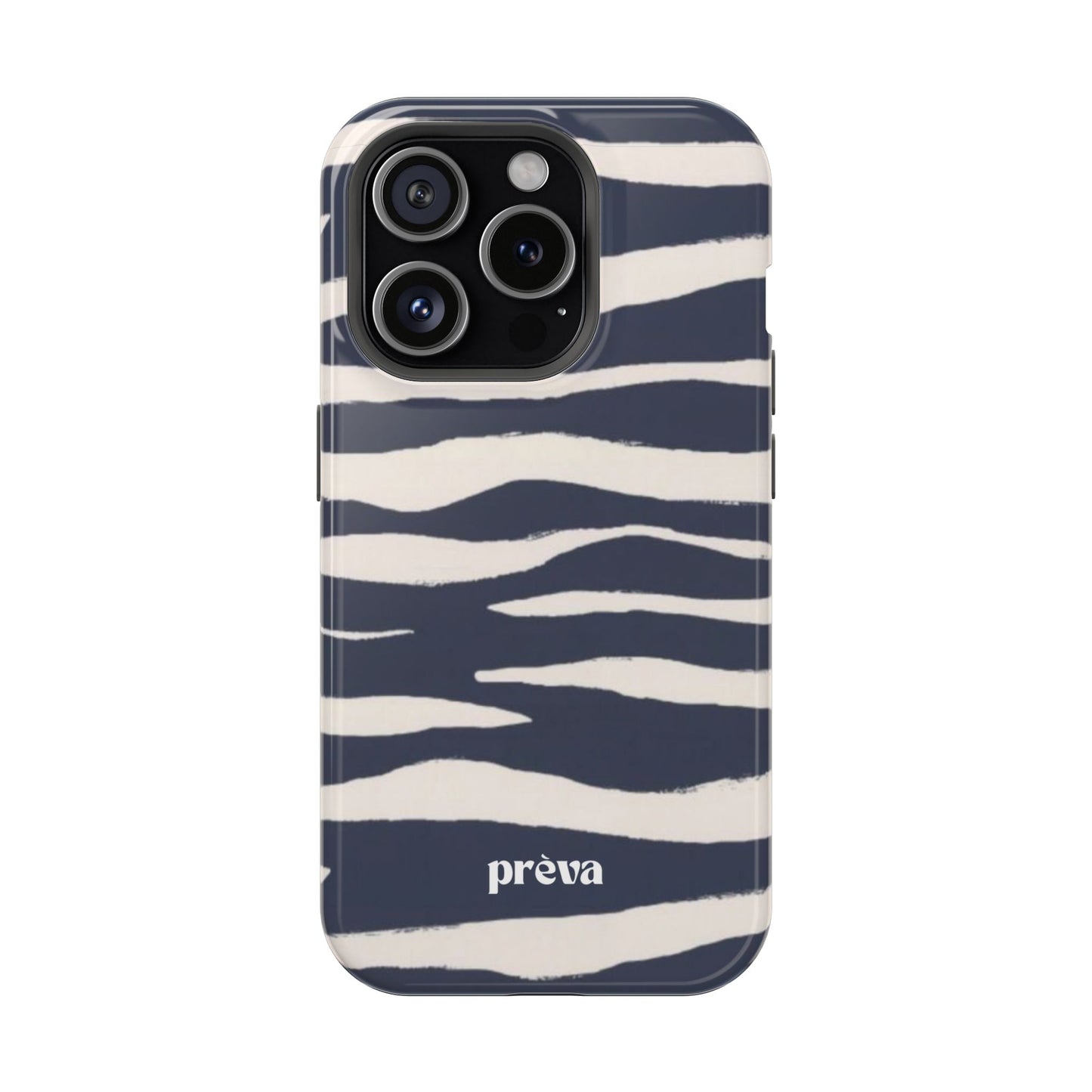 Navy & Cream Zebra Phone Case