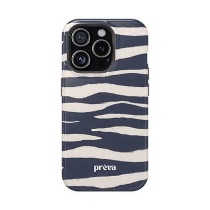 Navy & Cream Zebra Phone Case