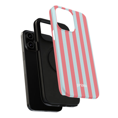 Coral & Teal Stripes Phone Case