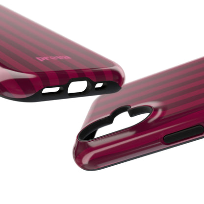 Burgandy Stripes x Ava Dudderar Phone Case