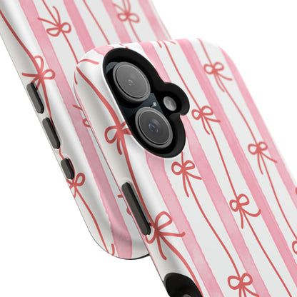 Pink Bow Chain Phone Case